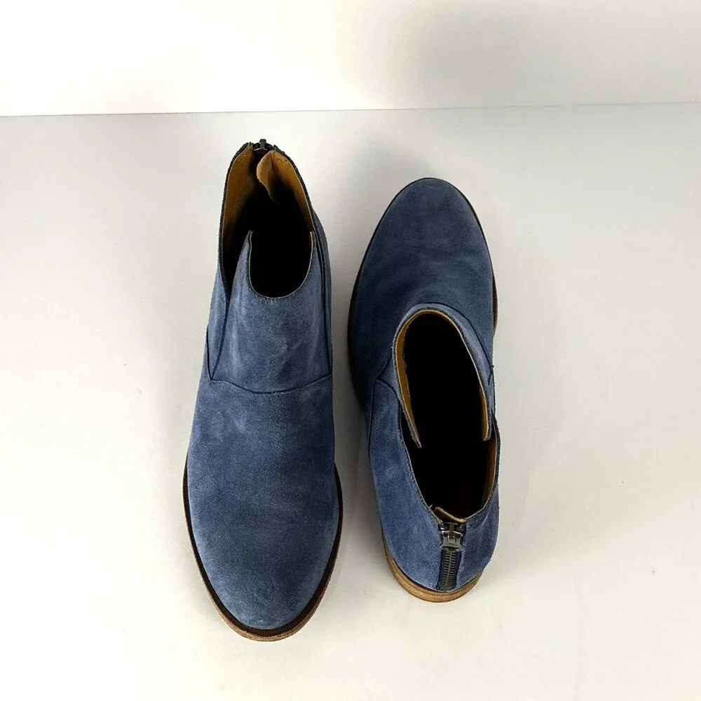 Kork-Ease Ryder Blue Suede Ankle Boots - Picture 12 of 12